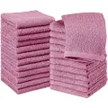 Simpli-Magic Cotton Set, Washcloths, 24 Pack, 12” x 12”, Pink
