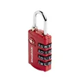 Korjo Luggage Wordlock 4 Letter Word Lock, TSA Authorized, Red