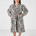 Linen House Plush Leopard Adults One Size Robe