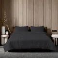 EnvioHome Sheet Set 100% Cotton Flannel Sheet and Pillowcases Set Cozy and Warm Bedding Sheet Set - 4 Piece - Double, Charcoal