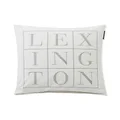 Lexington Logo Cotton Twill Cushion, Off White, 50 x 50 cm