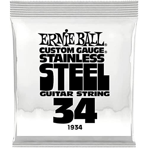 Ernie Ball 0.034 Gauge Stainless Steel Wound Electric Guitar String