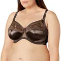 Elomi Women's Plus Size Underwire Full Cup Banded Bra, Pecan, (46) 46F