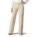 Lee Women's Flex Motion Regular Fit Trouser Pant, Bungalow Khaki, 8