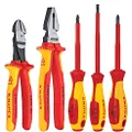 KNIPEX - 9K 98 98 21 US Knipex 989821US 5-Piece 1000V Insulated Pliers and Screwdriver Tradesman Tool Set, Red