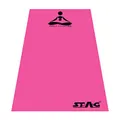 STAG Yoga Mantra Plain Pink Mat (4 mm) With Bag | Home and Gym Use for Men and Women | With Cover | For Yoga, Pilates, Exercises