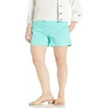 Nautica Women's Comfort Tailored Stretch Cotton Solid and Novelty Short, Aruba Blue, 10