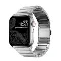 Nomad Steel Watchband for Apple Watch, Silver Hardware, 45 mm