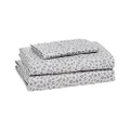 Amazon Basics Lightweight Super Soft Easy Care Microfiber Bed Sheet Set with 36-cm Deep Pockets - Twin, Gray Cheetah