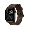 Nomad Hardware Nom Leather Modern Band for Apple Watch, Black/Brown, 45 mm