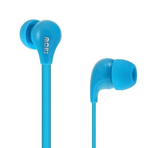 Moki 45 Degree Comfort Wired in-Ear Buds Earphones, Blue