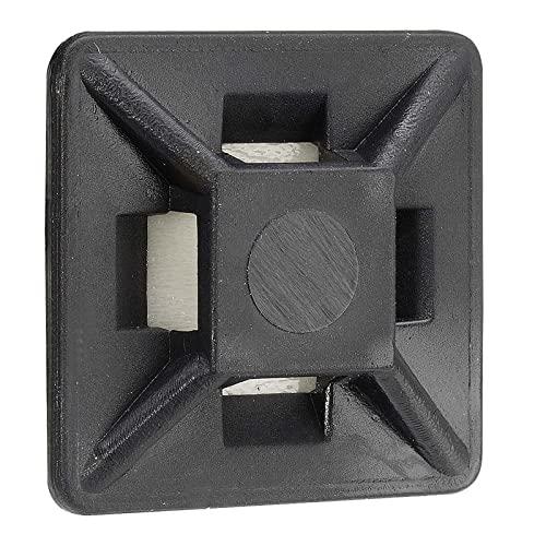 Narva 56440BL Black U.V. Weather Resistant Cable Tie Mount Blister Pack 5-Pieces, 19 mm Length x 19 mm Size