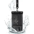 Pelican Marine - IP68 Waterproof Phone Pouch/Case (Regular Size) - Floating Waterproof Phone Case - iPhone 15 Pro Max/ 14 Pro Max/ 13 Pro Max/ 12/ S24 Ultra/Pixel 8 - Detachable Lanyard - Black