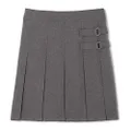 French Toast Girls' Two-Tab Pleated Scooter Skirt, Heather Gray, 14