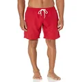 Amazon Essentials Men's 9" Quick-Dry Swim Trunk, Red, Large