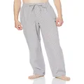 Amazon Essentials Men's Straight-Fit Woven Pajama Pant, Grey, Plaid, Large