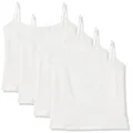Amazon Essentials Women's Slim-Fit Camisole, Pack of 4, White, Large