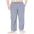 Amazon Essentials Men's Straight-Fit Woven Pajama Pant, Navy, Gingham, Medium