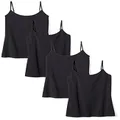 Amazon Essentials Women's Slim-Fit Camisole, Pack of 4, Black, XX-Large
