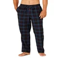 Amazon Essentials Men's Flannel Pajama Pant (Available in Big & Tall), Navy/Black, Plaid, X-Small