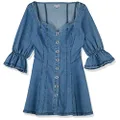 Finders Keepers Women's Deja VU Mini Dress, Blue, Medium