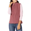 Amazon Essentials Women's Plus Size Classic-Fit Sleeveless Polar Soft Fleece Vest (Available in Plus Size), Burgundy Heather, 3X