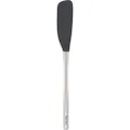 Tovolo Flex-Core Stainless Steel Narrow Handled Jar Scraper Spatula, Removable Head, Dishwasher Safe, Charcoal