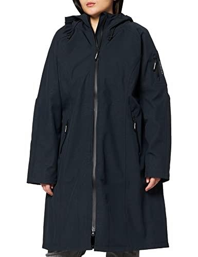 ILSE JACOBSEN Women's RAIN37L Parka Waterproof Jacket, Blue (Dunkelindigo 660), 10 (Manufacturer Size: 38)