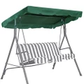 BenefitUSA Canopy Only Outdoor Patio Swing Canopy Replacement Porch Top Cover for Seat Furniture (73"x52", Green)