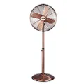 Tower T637000C Metal Pedestal Fan with 3 Speeds, Automatic Oscillation, 16”, 50W, Copper