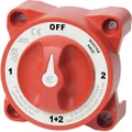 Blue Sea Systems 9002E E-Series Battery Switch, Selector 4 Position with AFD, Red