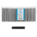 ForPro Mini Foam Board, Black, 100/180 Grit, Double-Sided Manicure Nail File, Individually-Wrapped, 3.5” L x .5” W, 50-Count
