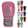 Ringside Apex Boxing Kickboxing Muay Thai Punching Bag Gloves, Pink/Grey, Large-X-Large