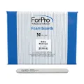 ForPro Zebra Foam Board, 80/80 Grit, Double-Sided Manicure Nail File, 7” L x .75” W 50-Count