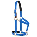 Weaver Leather 35-6075-BL Padded Breakaway Adjustable Chin & Throat Snap Halter, 1" Average Horse or Yearling Draft, Blue
