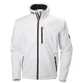 Helly Hansen Men's Crew Hooded Waterproof Windproof Breathable Rain Coat Jacket, 001 White, X-Large