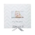 Pearhead Baby's First Year Calendar, Track Every Milestone and Memory, Gray Chevron