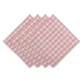 DII Cotton Napkin Set Machine Washable Everyday Basic, 20x20, Pink & White Gingham, 6 Count