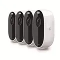 Arlo Technologies Essential Spotlight Wire-Free Camera | 4 Count (Pack of 1)| 1080p Video | Indoor/Outdoor Security Cameras with Color Night Vision, 130° View, Alexa |Google Assistant (VMC2430-100AUS)