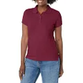 Lee Womens Stretch Pique Polo-Shirts, Burgundy, Large US