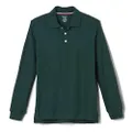 French Toast Boys' Long-Sleeve Pique Polo Shirt, Hunter Green, 8