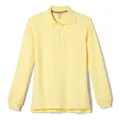 French Toast Boys' Long-Sleeve Pique Polo Shirt, Yellow, 6-7