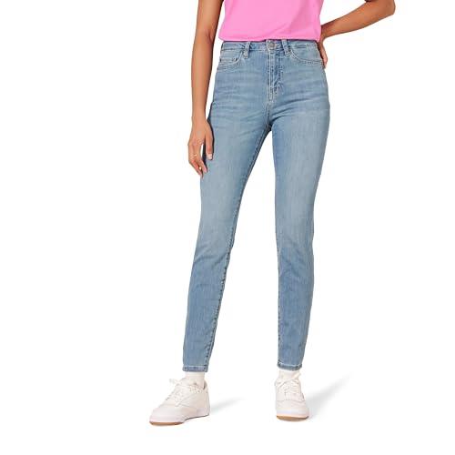 Amazon Essentials Women's High-Rise Skinny Jean, Light Wash, 16 Short