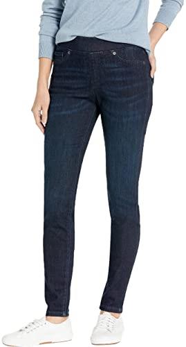 Amazon Essentials Women's Stretch Pull-On Jegging (Available in Plus Size), New Dark Wash, 10 Short