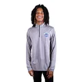 Ultra Game NBA Charlotte Hornets Mens Quarter Zip Pullover Long Sleeve Tee, Heather Charcoal19, Large