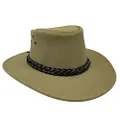 Jacaru Australia 1007 Wallaroo Suede Cowboy Hat, Sand, Medium/Large