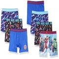 Marvel Boys' Avengers Boxer Briefs with Assorted Hero Prints Including Iron Man, Hulk, Thor & More in Size 4, 6, 8, 10, 12, 7-Pack Athletic Boxer Brief - Avengers Classic, 10