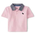 Gymboree Boys and Toddler Short Sleeve Polo Shirt, Bunny Pink, 6