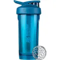 BlenderBottle Strada Shaker Cup Perfect for Protein Shakes and Pre Workout, 28-Ounce, Ocean Blue