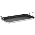 Cuisinart MCP45-25NS Non-Stick Double Burner Griddle, 10 x 18", Stainless Steel
